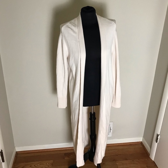 Zara Long Cream Sweater Cardigan - Picture 3 of 7